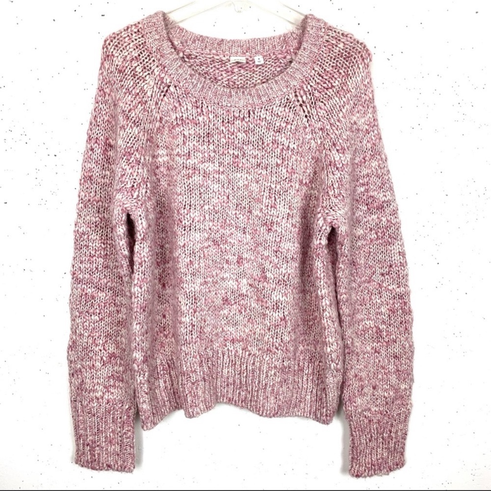 Gap Wool Alpaca Knit Sweater Wild Rose Size XL